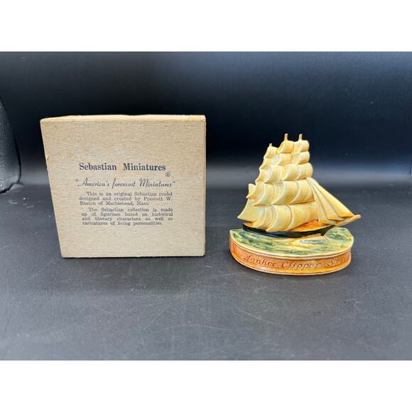 Vintage Sebastian Miniatures The Yankee Clipper Ship - NEW in box - Picture 1 of 6